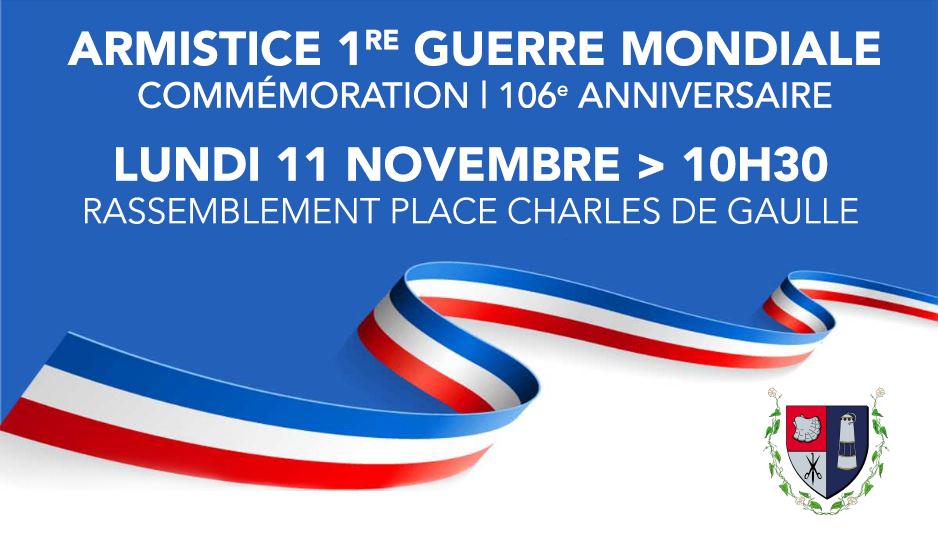 Commémoration du 106e anniversaire de l’armistice 1914/1918